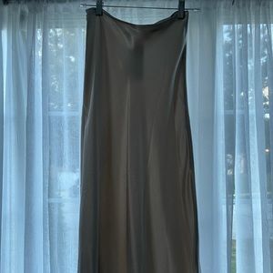 Nasty Gal Gold Silky Skirt